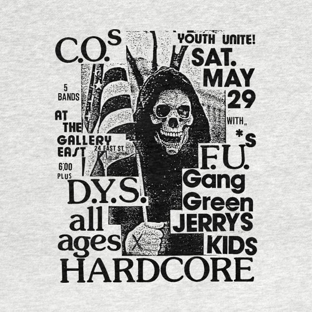 D.Y.S. / Gang Green / Jerry's Kids / F.U.s Punk Flyer by Punk Flyer Archive